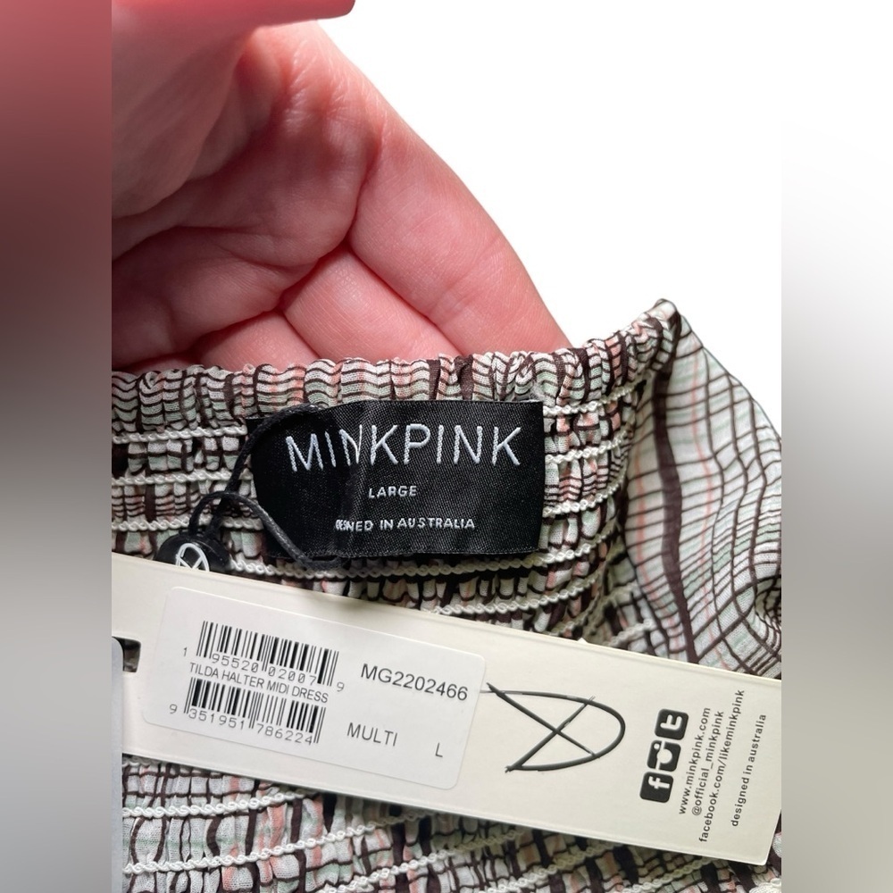 MinkPink New NWT Tilda Halter Midi Dress Size Large - Picture 6 of 7